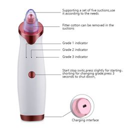 Electric Acne Remover Point Noir Blackhead Vacuum Extractor Tool Black Spots Pore Cleaner Skin Care Facial Pore Cleaner Machine epacket