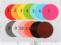 Cup Mats Round Silicone Non-Slip Heat Resistant Table Mats Coaster Placemat Table Mat Silicone Drink Placemat