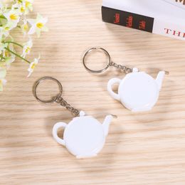 Love is Brewing Teapot Measuring Tape Wedding Favours and Gift Keychain Mini Portable Key Chain Party Gift