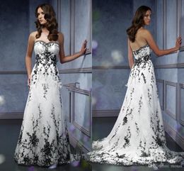 wedding gown with red accents