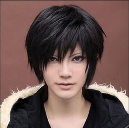 WIG shipping Details about Anime Handsome Boys Short Wig New Vogue Sexy Men's Male Hair Cosplay Wigs Black
