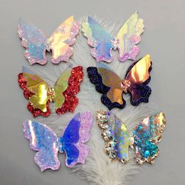 1pcs Glitter 3D Butterfly Hair Bows Clips Sequins Laser Hairpin Cute Adroable Barrettes Fashion Headdress Hair Accessories