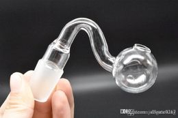 Cheapest Glass Oil Burner Pipes With 14mm 18mm Male Female Joint Pyrex Glass Oil Burner Bubbler Smoking Water Hand Pipe 2pcs