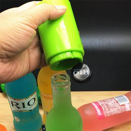 New Durable Automatic Beer Bottle Opener Plastic Colorful Bottle Openers Kitchen Bar Tools Accessories A Best Gift push type 5155