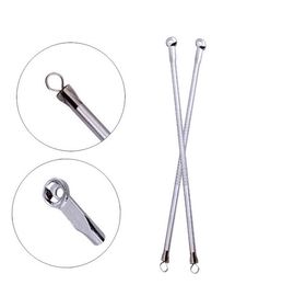 wholesale 1000pcs Acne Blemish Extractor Blackhead Comedone Remover Stainless Needles Tool Pimple facial care Tools Silver Colour