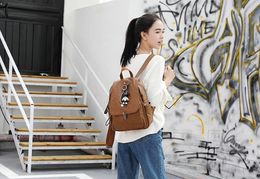 Designer-Women Leather Sheepskin Backpack Soft Leather Large Capacity Travel Rucksack Women Patchwork Casual Anti-Theft Backpacks