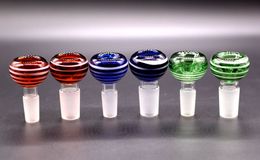 Colourful Glass Bong Bowls 14mm 18mm Male Female Dotted Glass Water Pipe Bowls for Oil Rig Glass Bongs Pipes