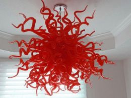 100% Mouth Blown CE UL Borosilicate Murano Glass Dale Chihuly Art Red Glass Lighting Pendants Glass