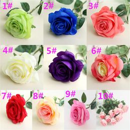 Beautiful Artificial Flower Rose Silk Flowers Real Touch Peony Decorative Party Flower Wedding Party Decorations Flowers Christmas DA029