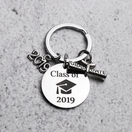 2019 My Story is Just Beginning Graduation Day Hat Class of Classmates Friendship Gift Creative Metal Keychain