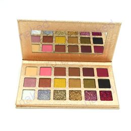 Rose gold paper palette OEM private label 18 Colour mix eye shadow palette 6 matt 6 shimmer 6 glitter no logo cosmetics