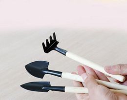 Mini Small Shovel Rake Spade Set Wood Handle Metal Head Kids Tools Kit Play Toy Set Gifts