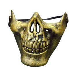 Halloween Horror Half Chin Plastic Face Shield Human Skull Mask