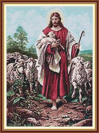 The Good Shephard cross stitch kit ,Handmade Cross Stitch Embroidery Needlework kits counted print on canvas DMC 14CT /11CT