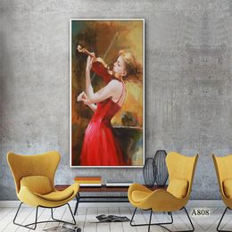 High Quality 100% Handpainted Modern Decorative Figure Oil Painting on Canvas the Beautiful Girl Home Wall Decor Art A808