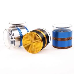 Colour Matching Smoke Crusher for 63MM Five-Layer Aluminium Alloy Thread Transparent Cover Smoke Grinder