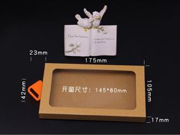 1000pcs 105*175*17mm Luxury Retail Packaging New Kraft Paper Package with PVC Window Pouch Package Boxes For iPhone 8 7 Huawei Case