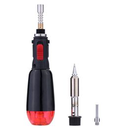 Freeshipping Pure Butane Gas Soldering 3 in 1 Solder Iron Pen 12ml Temperature 1300 degrees Heat Gun Welding Equipment for Outdoor Repair