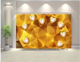 golden wallpapers window mural wallpaper Geometric three-dimensional relief jewelry wallpapers mural background wall decoration painting