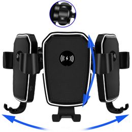 Wireless Car Charger Auto-Clamping Adjustable Gravity Mount 10W Qi Fast Charging for Samsung Galaxy Note 9/8/ S9/ S8 iPhone Xs Max/XR/X 8