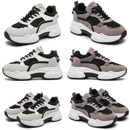 Lässige Turnschuhe für Damen, Laufschuhe, dreifach grau, schwarz, braun, weiß, Mesh, bequem, atmungsaktiv, Designer-Sneaker, Größe 35–40