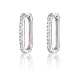 fine minimal 925 sterling silver jewelry 2020 new arrived women girl safety pin geometric hoop silver earring