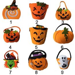 Halloween Pumpkin Bags Hallowmas Sacks Gift Bags Drawstring Candy Bag Tricks Or Halloween Party Favor for kids toys