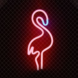 Rainbow Flamingo Love Sign wall decoration shop ins style handmade Glass Tube neon light Super Bright