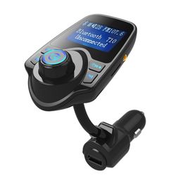 T10 car charger Bluetooth Car Kit Handsfree Set FM Transmitter AUX Cars MP3 Music Player 5V 2.1A USB port