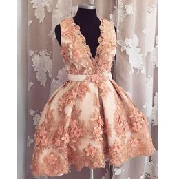 Sparkly Homecoming Dresses V Neck Lace Chic Short Prom Dress Sexy Party Dress A Line Cocktail Dresses