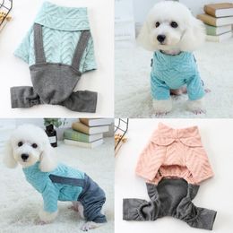 autumn new dog clothes teddy casual fourlegged suspenders overalls onepiece clothes autumn and winter pet clothing pet dog coat outwears