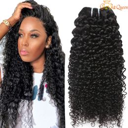 Brazilian Kinky Curly Virgin Hair 3 Bundles Peruvian Indian Human Hair Weaves 9A Brazilian Curly Hair Bundles