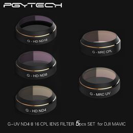 nd4 filter Canada - Freeshipping PGYTECH Lens 5 PCS Filters for DJI MAVIC Pro Drone G-UV ND4 8 16 32 CPL HD Filter Accessories gimbal Lens Filter Quadcopter