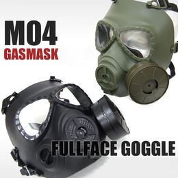 M04 Tactical GAS Mask Face Mask reusable protective helmet with FAN + PM2.5 filter Black Green Tan