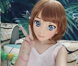 (GL Mask 37) Real Lifesize Halloween Party BJD Baby Doll Anime Mask Cosplay KIG Anime Silicone Masks Cosplay Kigurumi Cross Dressing