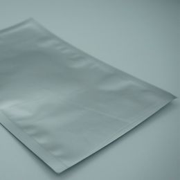 Food Storage Bags, 100pcs/lot Silver Matte Aluminium Foil Flat Bag-Top Open Heat Seal Mylar Plating Plastic Sack, Coffee Bean Packing Sachet