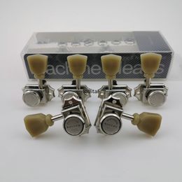 Rare 1 Set 3R+3L Nickel Locking String Vintage Deluxe Electric hine Heads Tuners Guitar Tuning Pegs