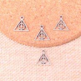 300pcs Charms deathly hallows 13*12mm Antique Making pendant fit,Vintage Tibetan Silver,DIY Handmade Jewelry