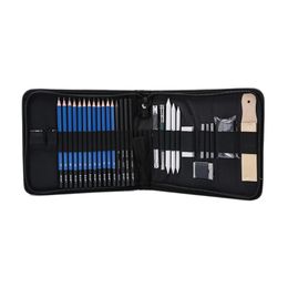 Hb 33 Pièces Crayon à Croquis Set Craft Supplies Crayons à Dessin Crayons De Charbon De Bois Pour Art Art Set Avec Des Outils à Dessin Pour Commencer