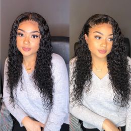 DIVA Water wave 360 lace frontal wig transparent Invisible lace front wig brazilian remy hair wig water wave 18inch