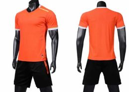 2019 popular Men's Mesh training Football suit adult custom logo plus number Soccer Jerseys Sets With Shorts Customised Uniforms kits Sports