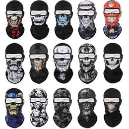 Quick Drying Mesh Colourful skull masks Cycling Balaclavas Men Breathable CS Full Face Net Masks Women UV airsoft Balaclava Beanies