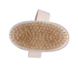 Bath Brush Dry Skin Body Soft Natural Bristle SPA The Brush Wooden Bath Shower Bristle Brush SPA Body Brushs Without Handle EEA1336-3