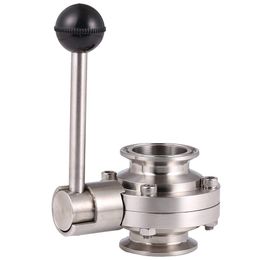 Freeshipping 1-1/2 Inch 51Mm Sus 304 Stainless Steel Sanitary 2 Inch Tri Clamp Butterfly Flow Control Valve Homebrew Beer Dairy Produc