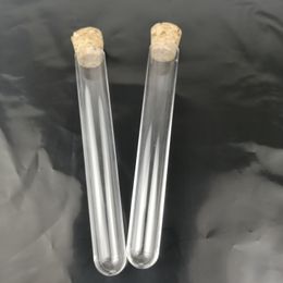 18x105mm Plastic Test Tube With Cork Stopper Clear ,Food Grade Cork Approved ,All Size Available In Our Sto