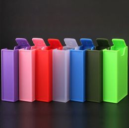 Newest Colorful Plastic Portable Storage Cigarette Box Innovative Design Container Cases Holder Smoking Protective Shell Hot Cake DHL Free