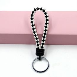 Pure manual weaving rope key car key ring pendant bags hang small ornament gift leather cord