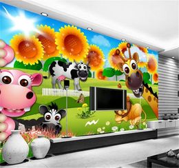 Big Promotion For Wallpaper beautiful cartoon background children's room kids room background wall painting wallpaper