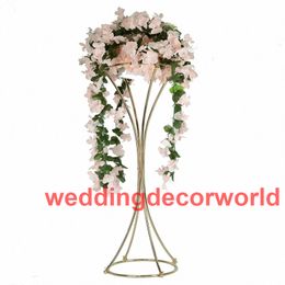 Free Shipping tall mental Wedding flower bowl Centerpiece Gold Candelabras Table Centerpiece decor00060