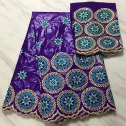 -Tela Púrpura Bazin Riche Getzner 2021 Nouveau Africano Brode Brocade Jacquard Dubai FabrictyDeard / Set L1601